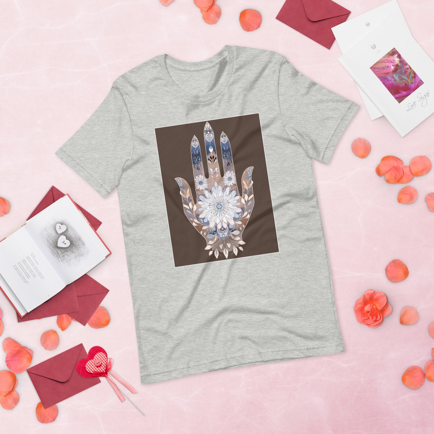 Hand of Fatima Women's T-Shirt - Amazigh Symbol of Protection with Beautiful Berber Designs | Ketama Creations