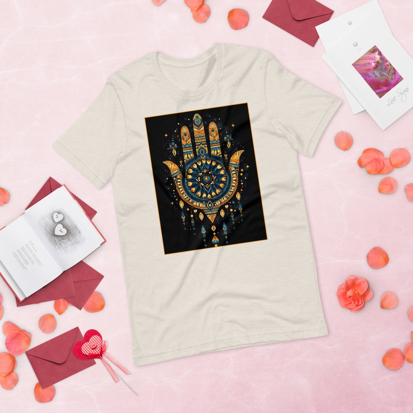 Hand of Fatima Women's T-Shirt - Amazigh Protection Symbol in Elegant Berber Design | Ketama Creations