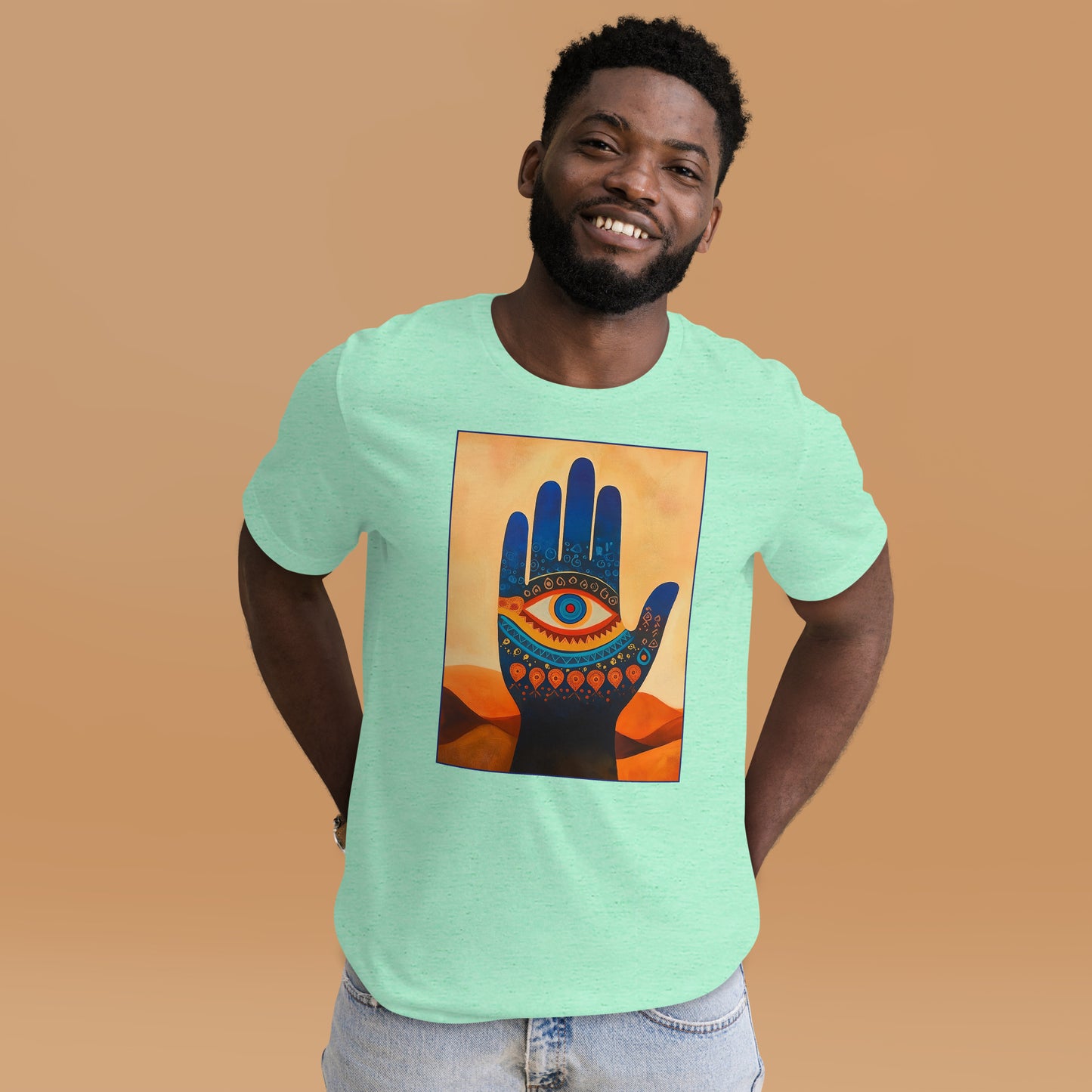 Hand of Fatima Men's T-Shirt - Berber Symbol of Protection and Amazigh Pride | Ketama Creations