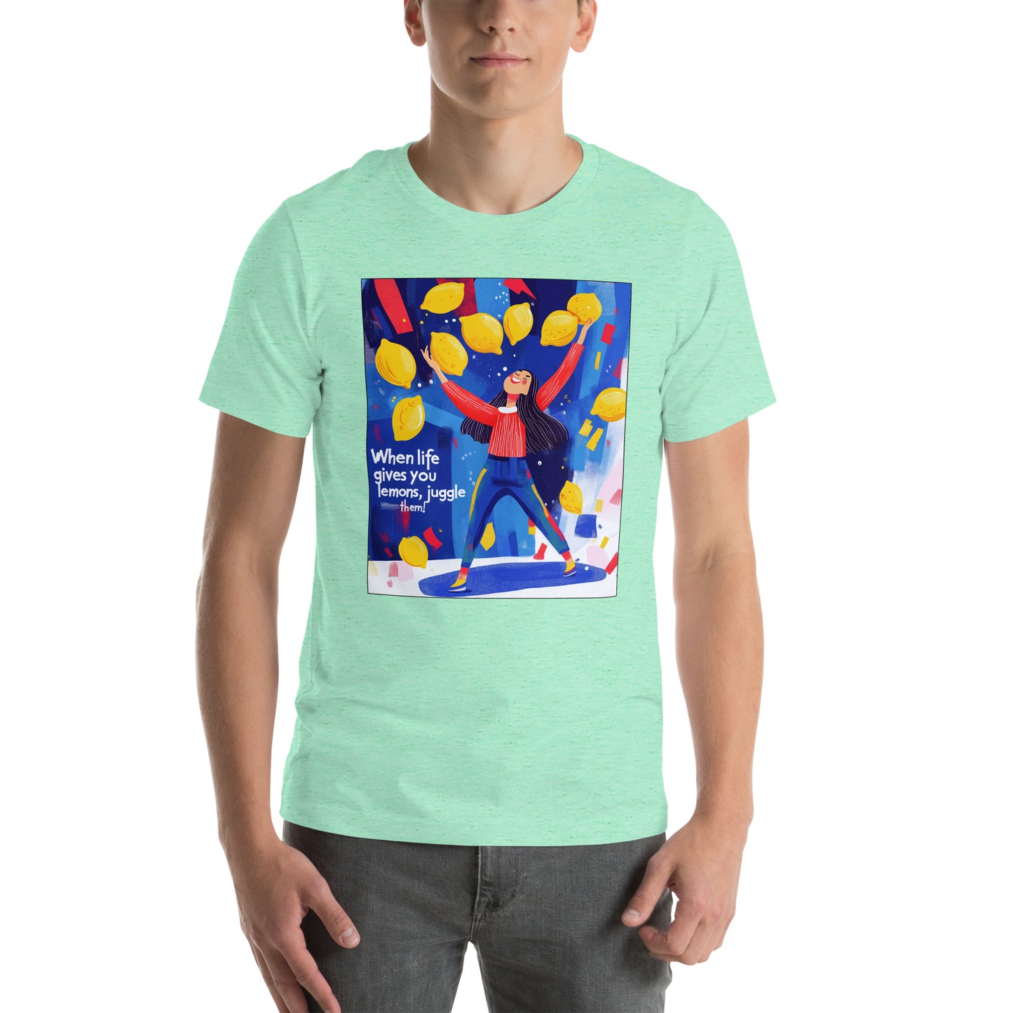 Embrace Life’s Challenges: "When Life Gives You Lemons, Juggle Them" – Fun and Bold Men's T-shirt