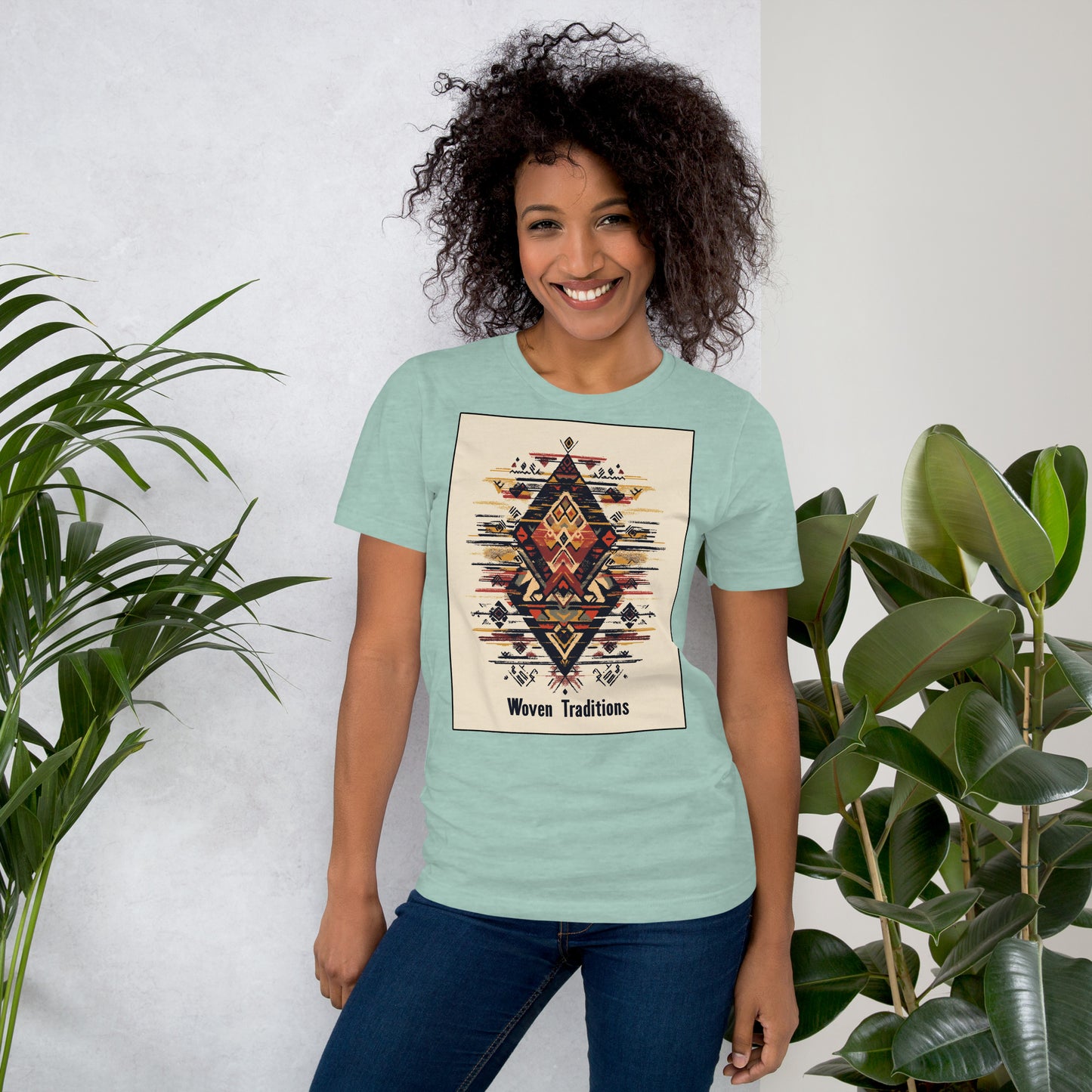 Woven Traditions Women's T-Shirt - Amazigh Berber Design | Ketama Creations