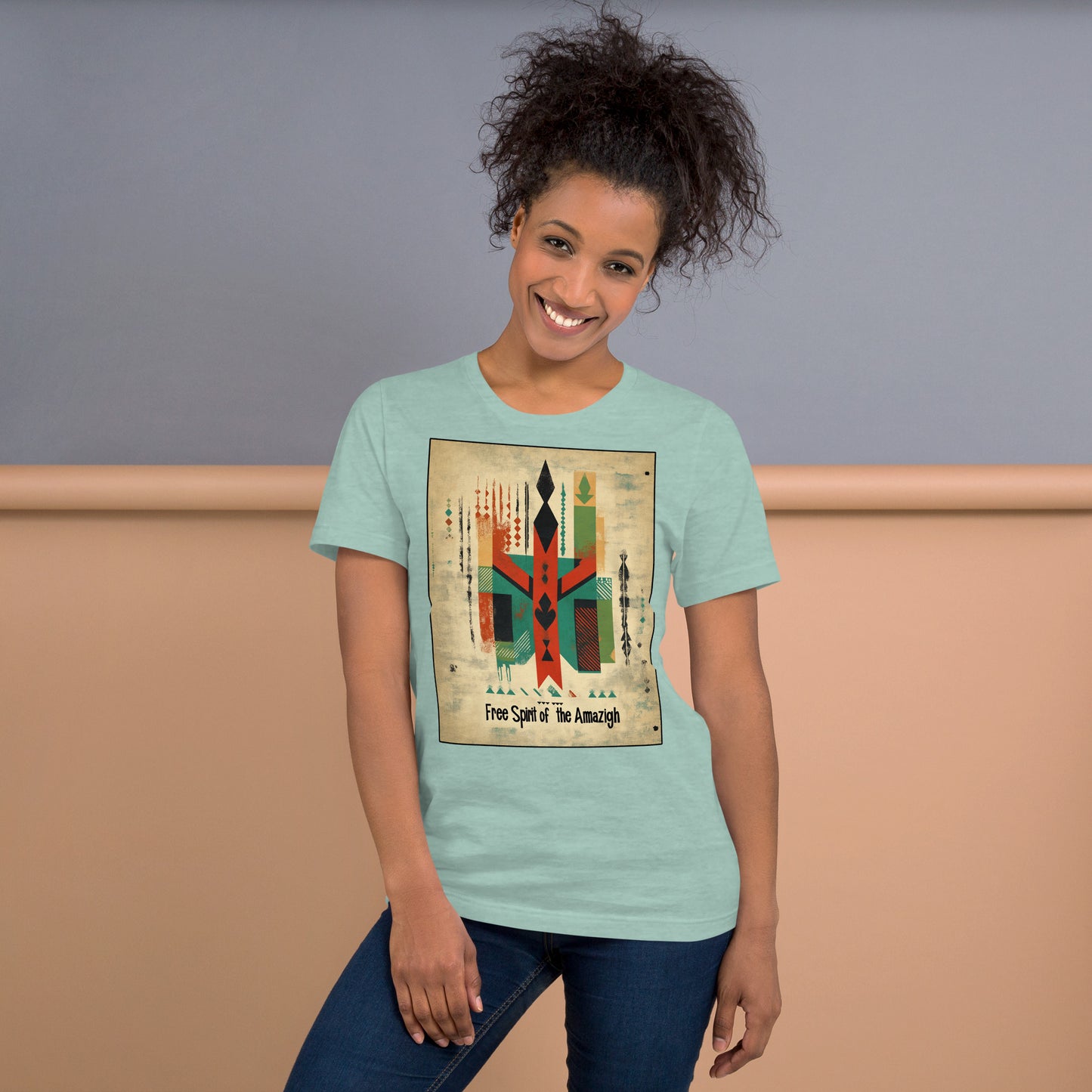 The Free Spirit of the Amazigh Women's T-Shirt - Celebrate Amazigh Heritage | Ketama Creations