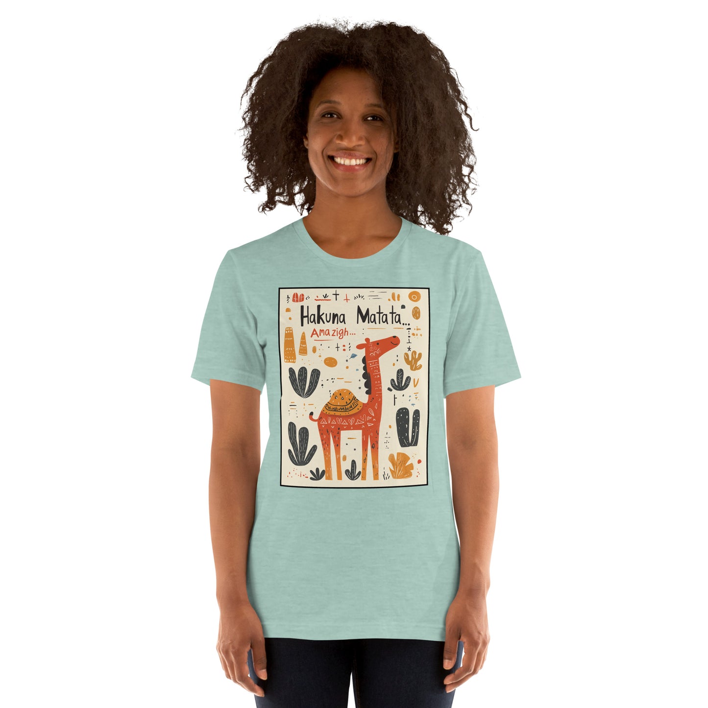 Hakuna Matata Amazigh Women's T-Shirt - Amazigh Culture Meets Fun Style | Ketama Creations