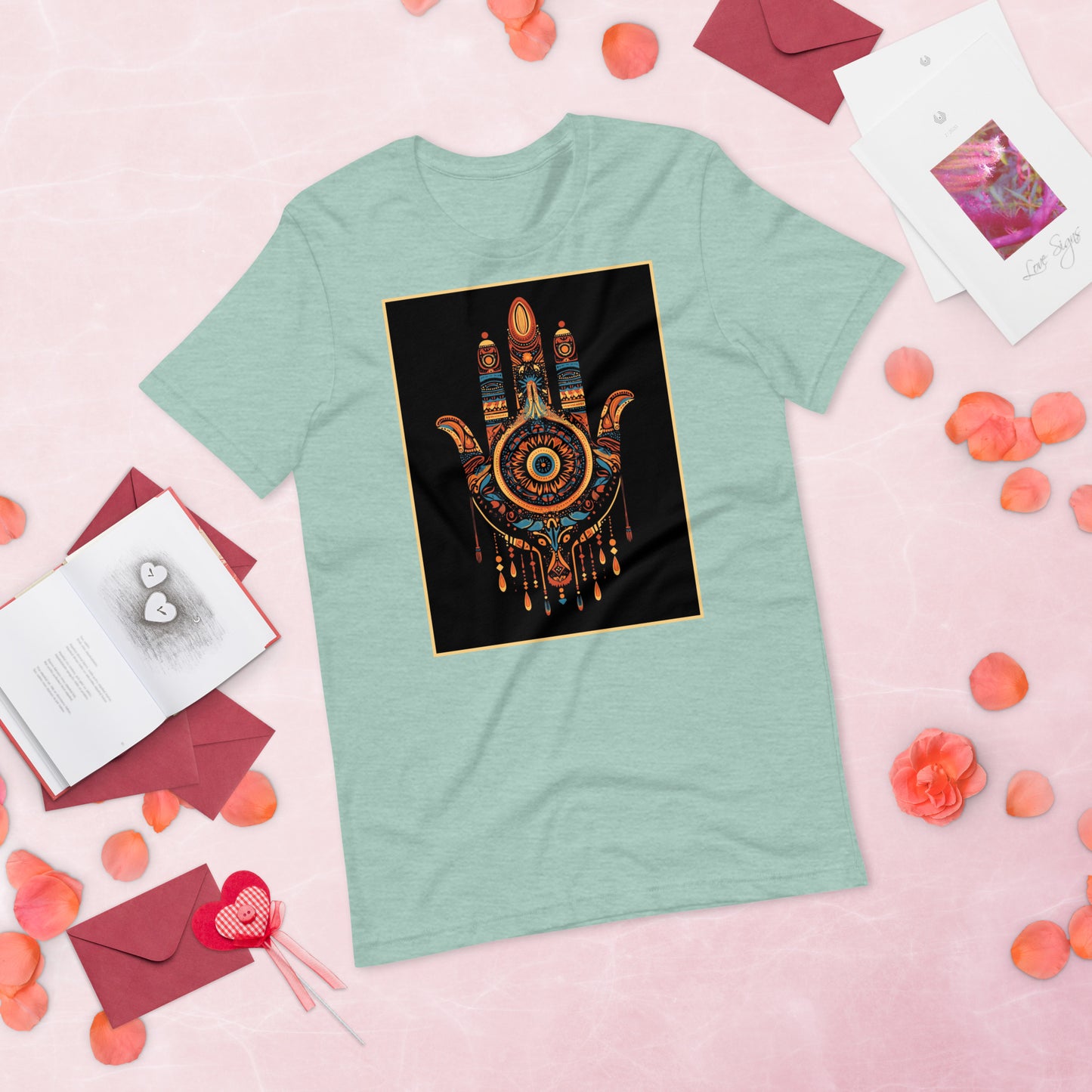 Hand of Fatima Women's T-Shirt - Elegant Amazigh Symbol of Protection | Ketama Creations