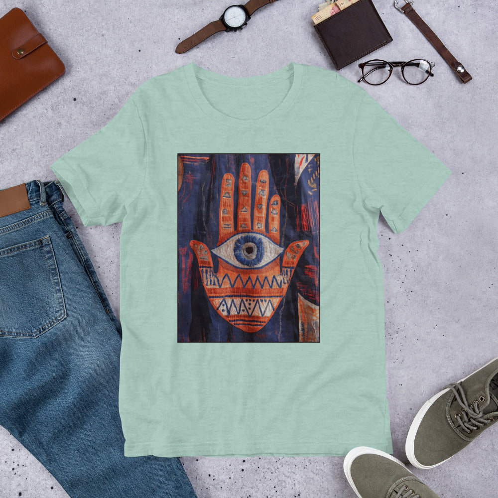 Hand of Fatima Men's T-Shirt - Amazigh Protection Symbol with Tribal Design | Ketama Creations