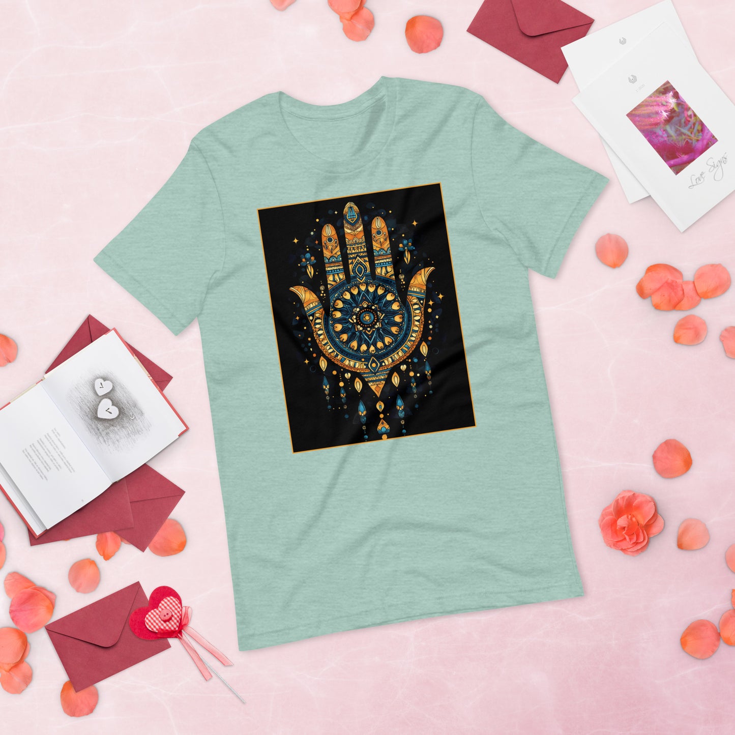 Hand of Fatima Women's T-Shirt - Amazigh Protection Symbol in Elegant Berber Design | Ketama Creations