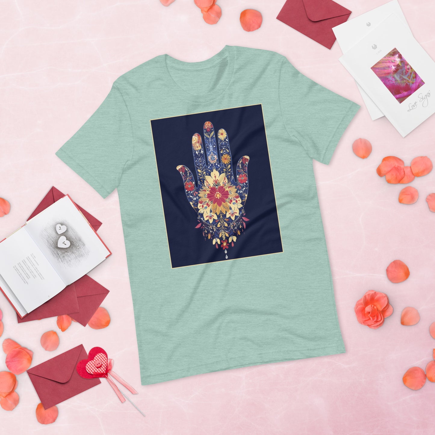 Hand of Fatima Women's T-Shirt - Amazigh Protection Symbol with Stylish Berber Patterns | Ketama Creations