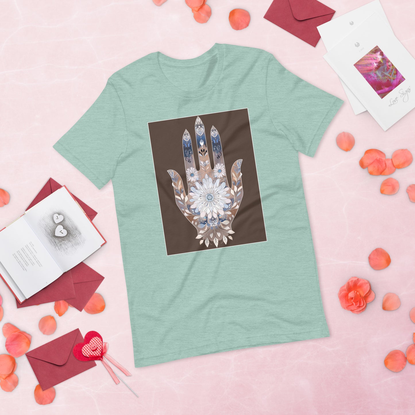 Hand of Fatima Women's T-Shirt - Amazigh Symbol of Protection with Beautiful Berber Designs | Ketama Creations