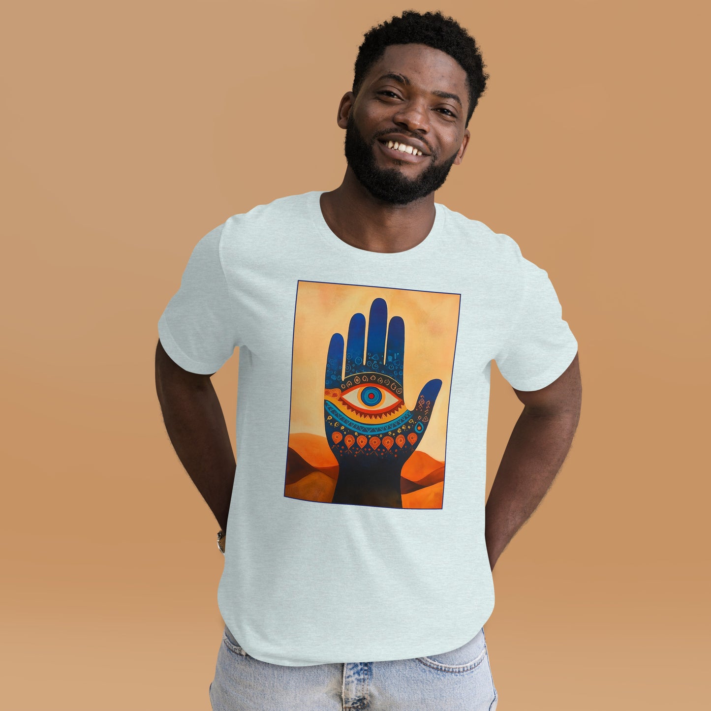 Hand of Fatima Men's T-Shirt - Berber Symbol of Protection and Amazigh Pride | Ketama Creations