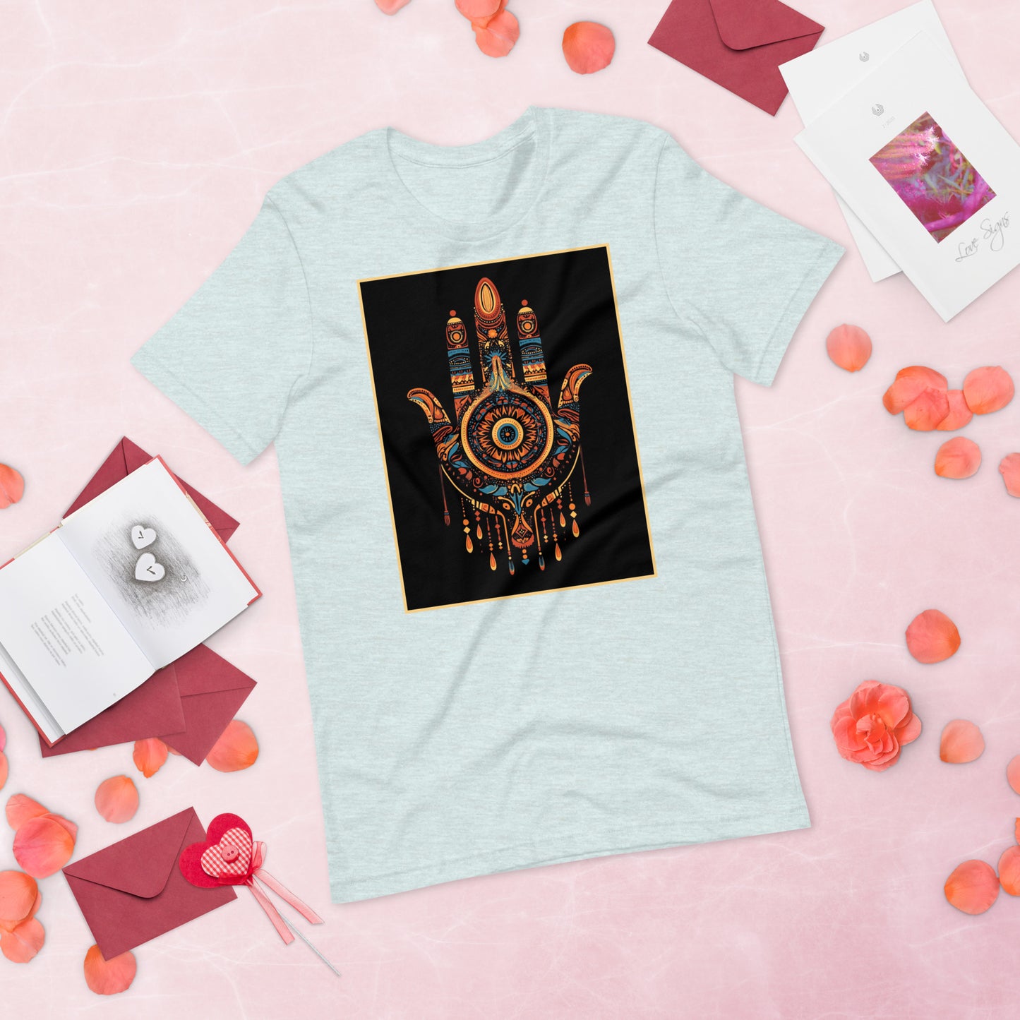 Hand of Fatima Women's T-Shirt - Elegant Amazigh Symbol of Protection | Ketama Creations