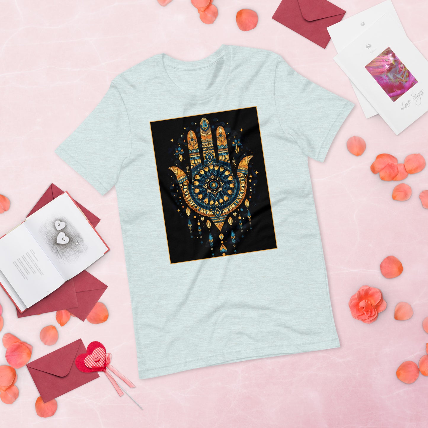 Hand of Fatima Women's T-Shirt - Amazigh Protection Symbol in Elegant Berber Design | Ketama Creations