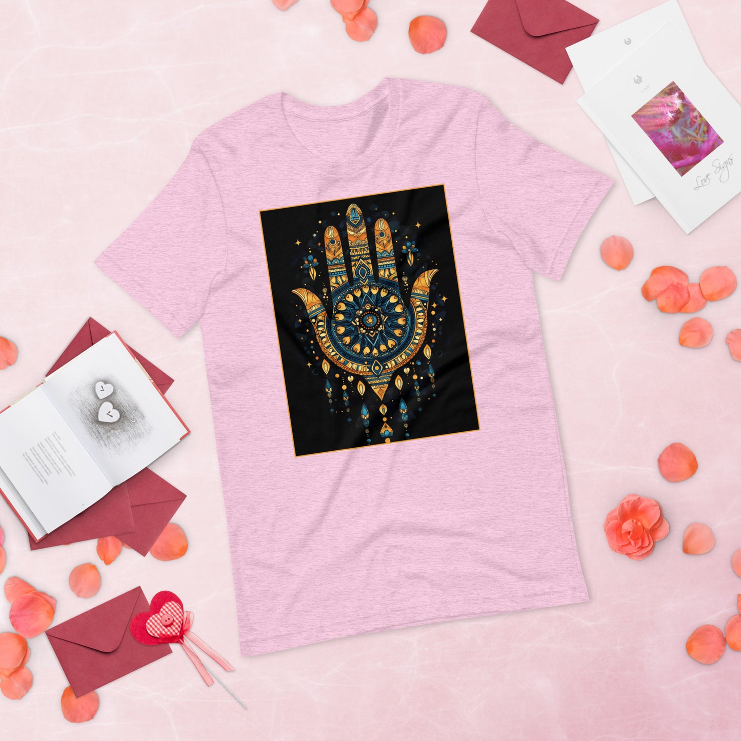 Hand of Fatima Women's T-Shirt - Amazigh Protection Symbol in Elegant Berber Design | Ketama Creations