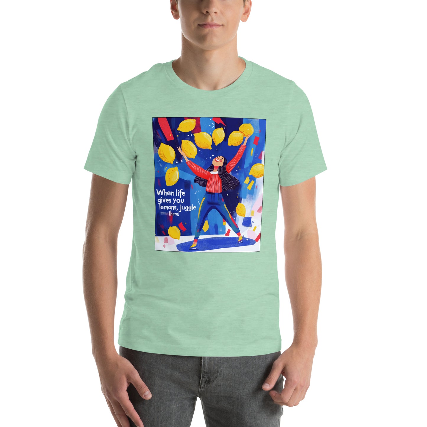 Embrace Life’s Challenges: "When Life Gives You Lemons, Juggle Them" – Fun and Bold Men's T-shirt