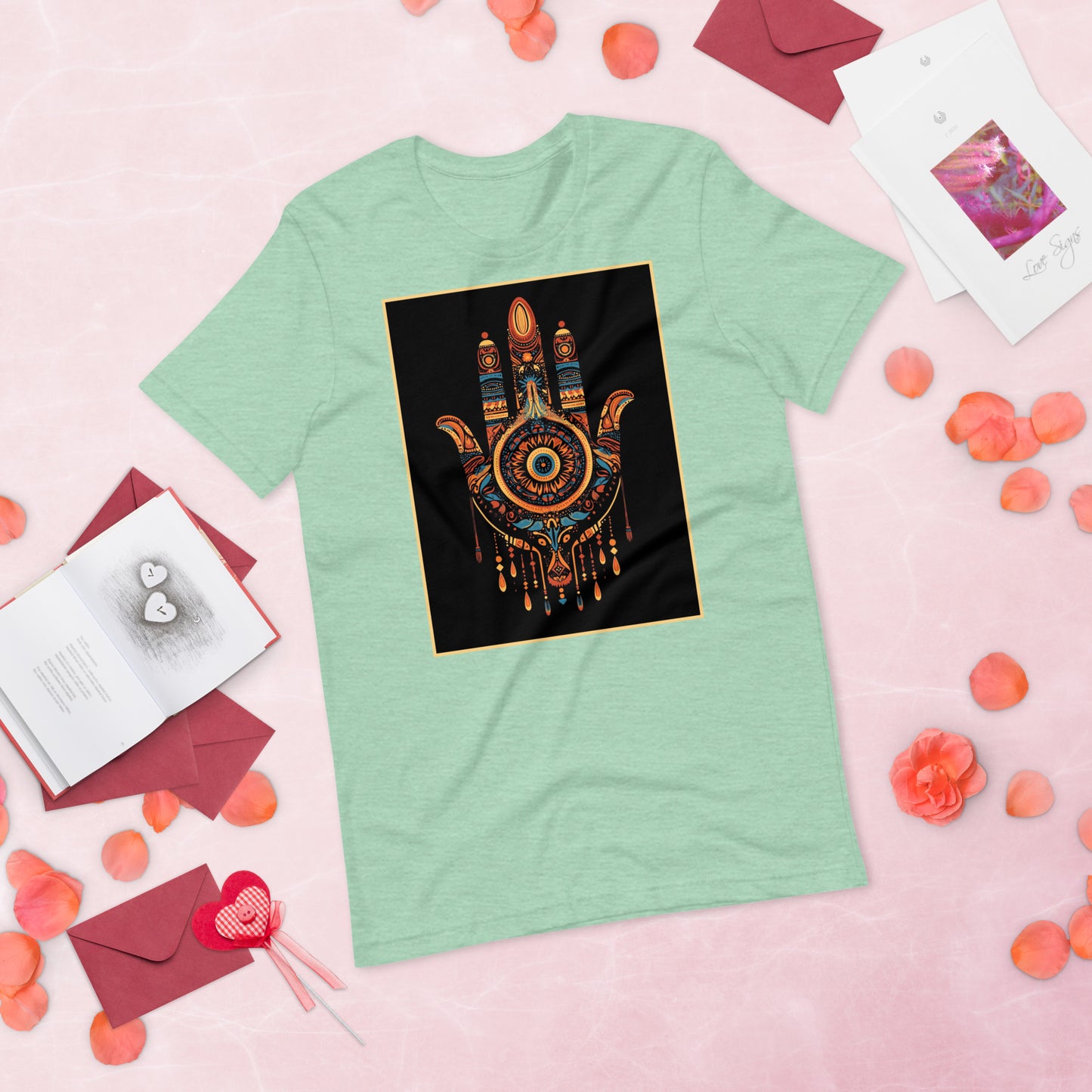 Hand of Fatima Women's T-Shirt - Elegant Amazigh Symbol of Protection | Ketama Creations