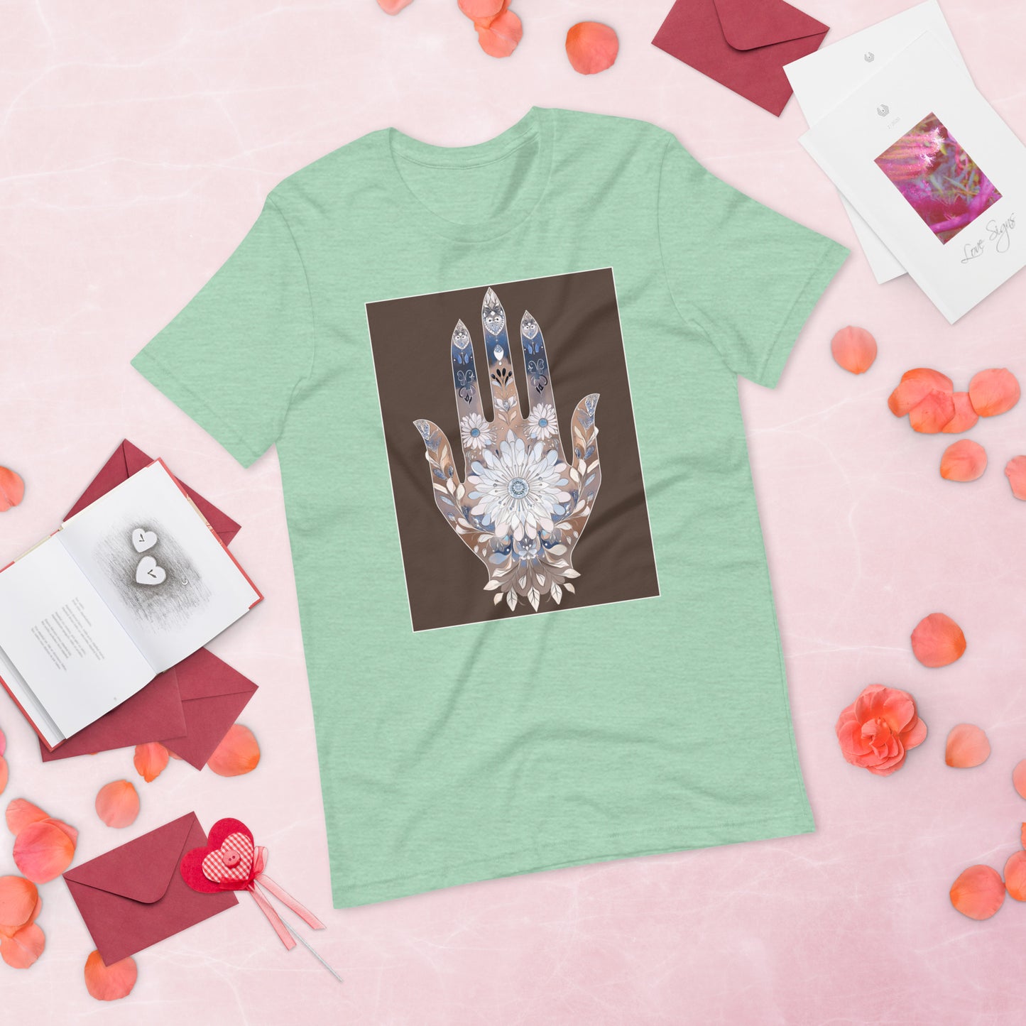 Hand of Fatima Women's T-Shirt - Amazigh Symbol of Protection with Beautiful Berber Designs | Ketama Creations