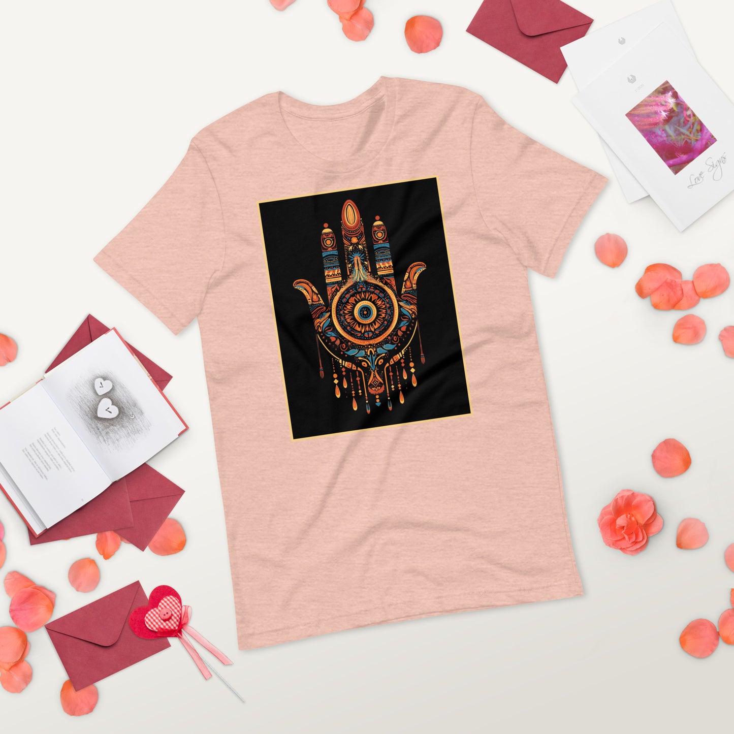 Hand of Fatima Women's T-Shirt - Elegant Amazigh Symbol of Protection | Ketama Creations