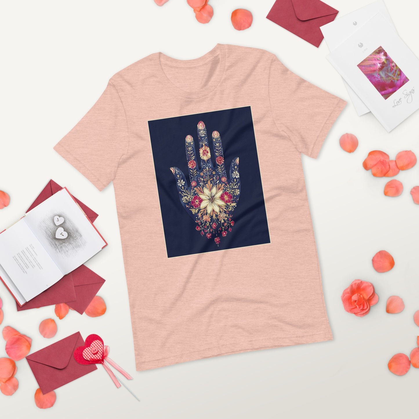 Hand of Fatima Women's T-Shirt - Amazigh Protection Symbol with Elegant Berber Patterns | Ketama Creations