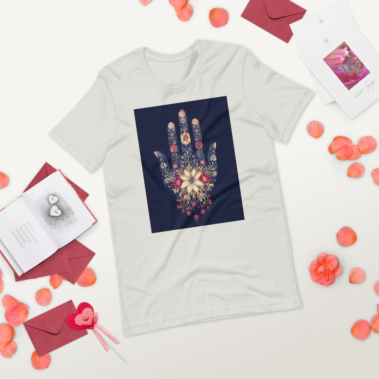 Hand of Fatima Women's T-Shirt - Amazigh Protection Symbol with Elegant Berber Patterns | Ketama Creations