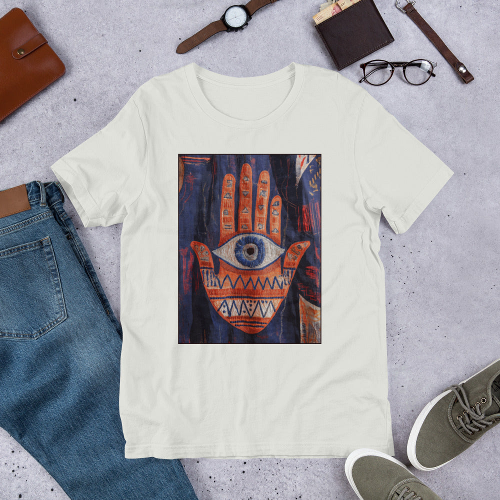 Hand of Fatima Men's T-Shirt - Amazigh Protection Symbol with Tribal Design | Ketama Creations