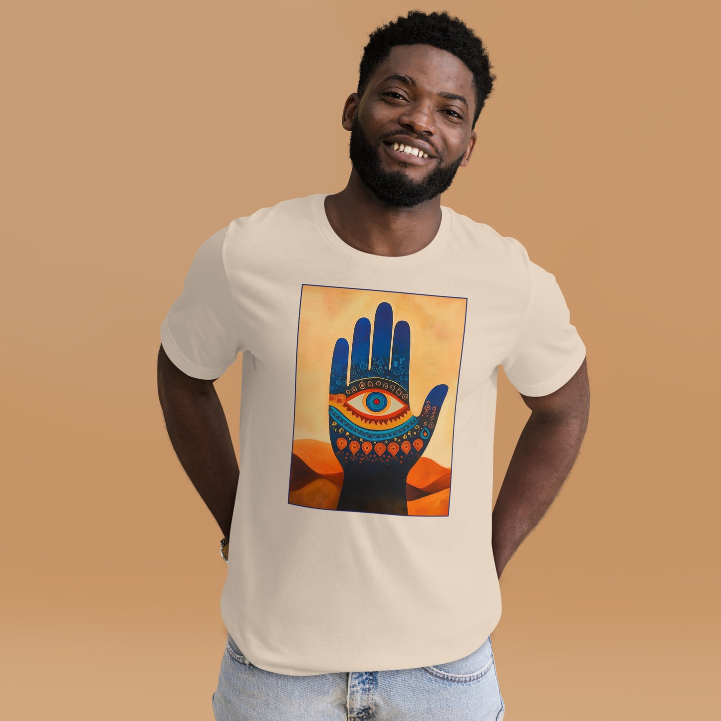 Hand of Fatima Men's T-Shirt - Berber Symbol of Protection and Amazigh Pride | Ketama Creations