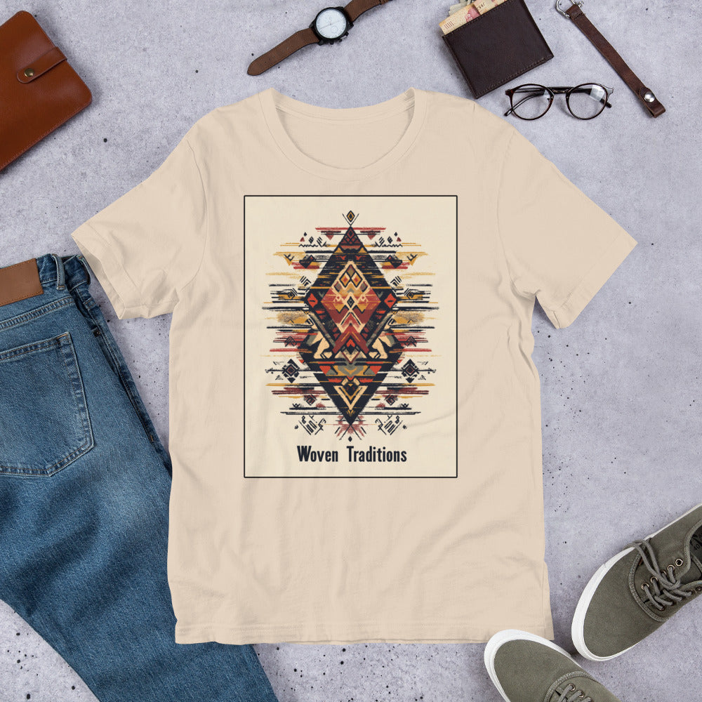 Woven Traditions Men's T-Shirt - Amazigh Berber Design | Ketama Creations