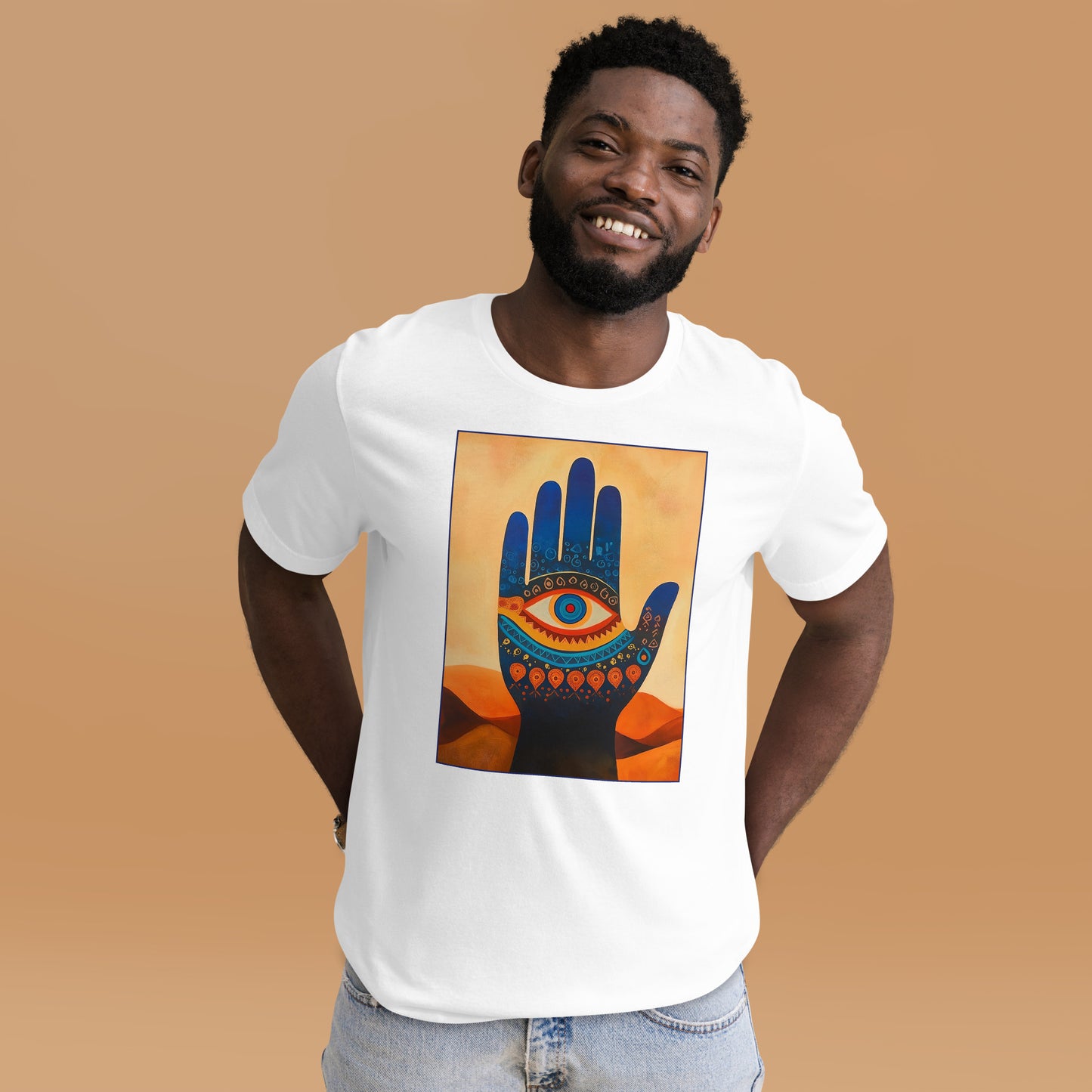 Hand of Fatima Men's T-Shirt - Berber Symbol of Protection and Amazigh Pride | Ketama Creations