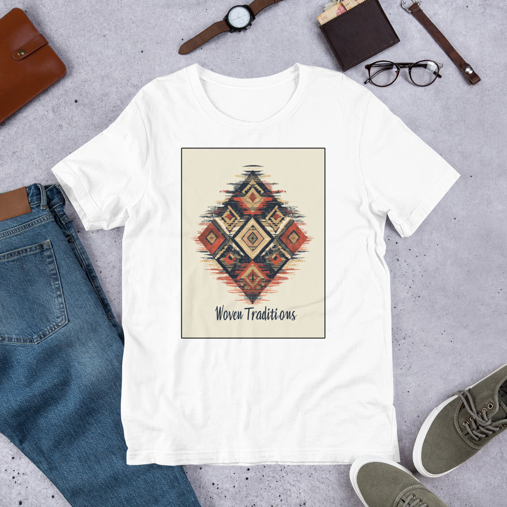 Woven Traditions Men's T-Shirt - Amazigh Berber Design | Ketama Creations