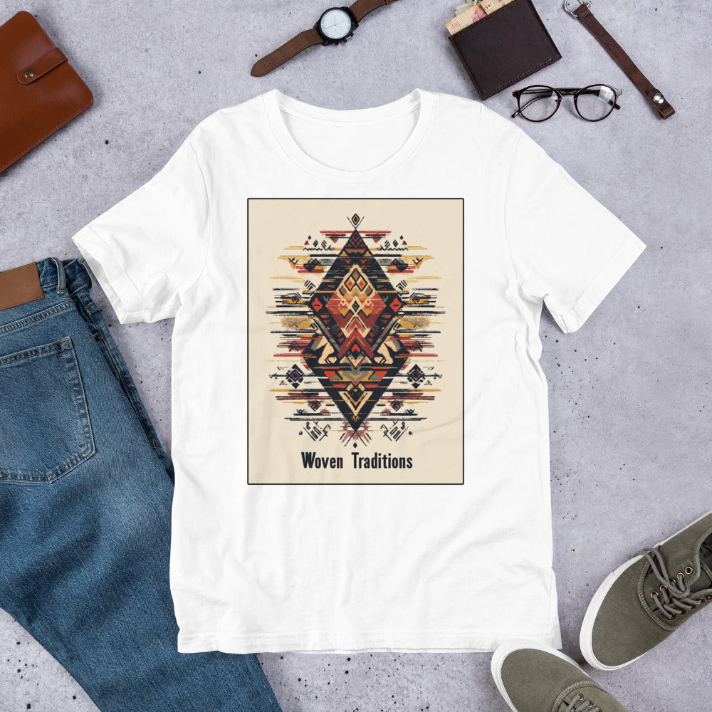 Woven Traditions Men's T-Shirt - Amazigh Berber Design | Ketama Creations