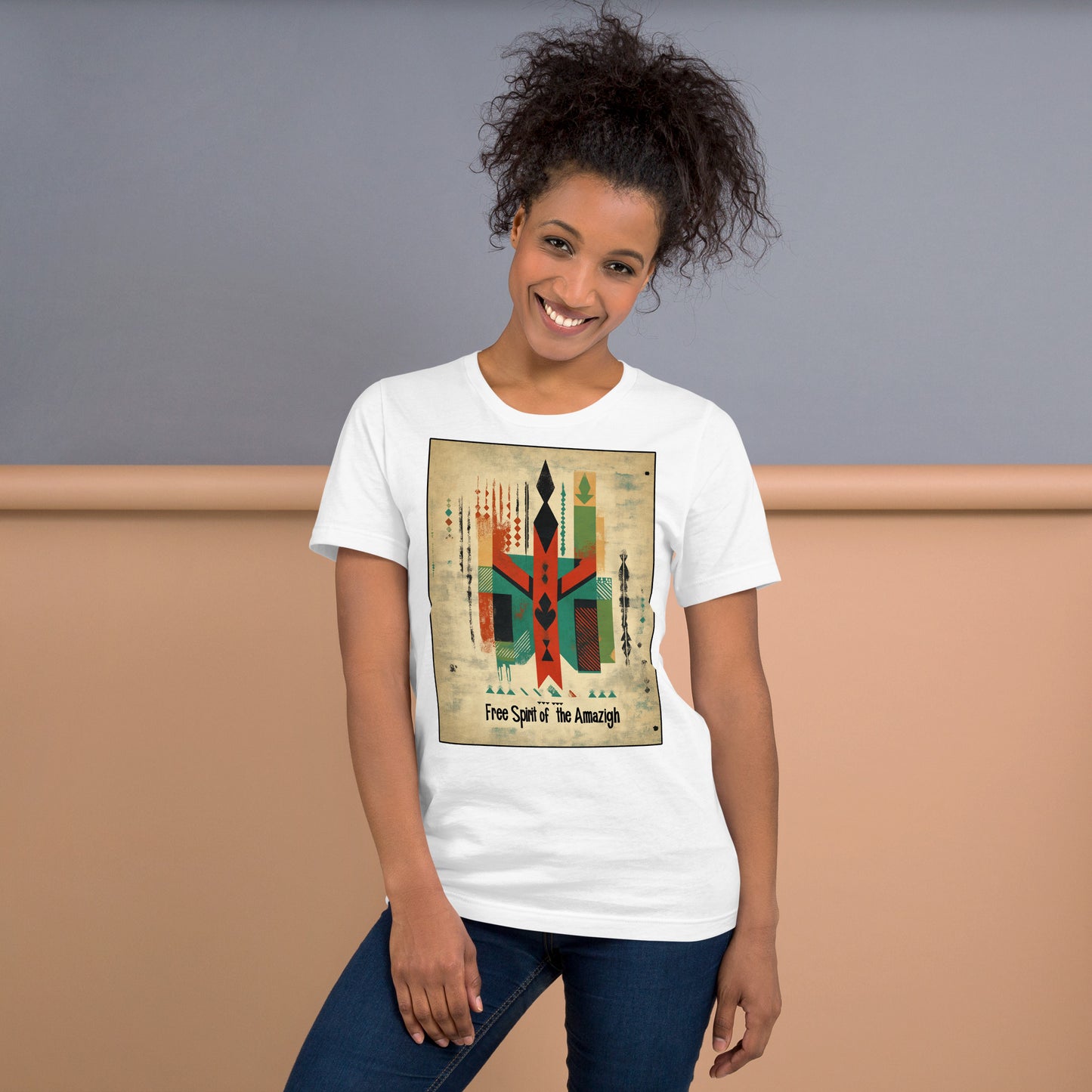 The Free Spirit of the Amazigh Women's T-Shirt - Celebrate Amazigh Heritage | Ketama Creations