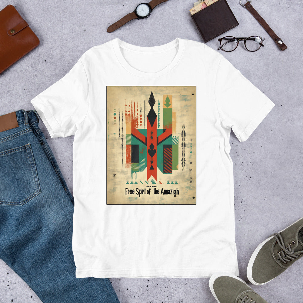 The Free Spirit of the Amazigh Men's T-Shirt - Berber Heritage Design | Ketama Creations