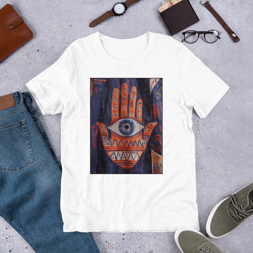 Hand of Fatima Men's T-Shirt - Amazigh Protection Symbol with Tribal Design | Ketama Creations