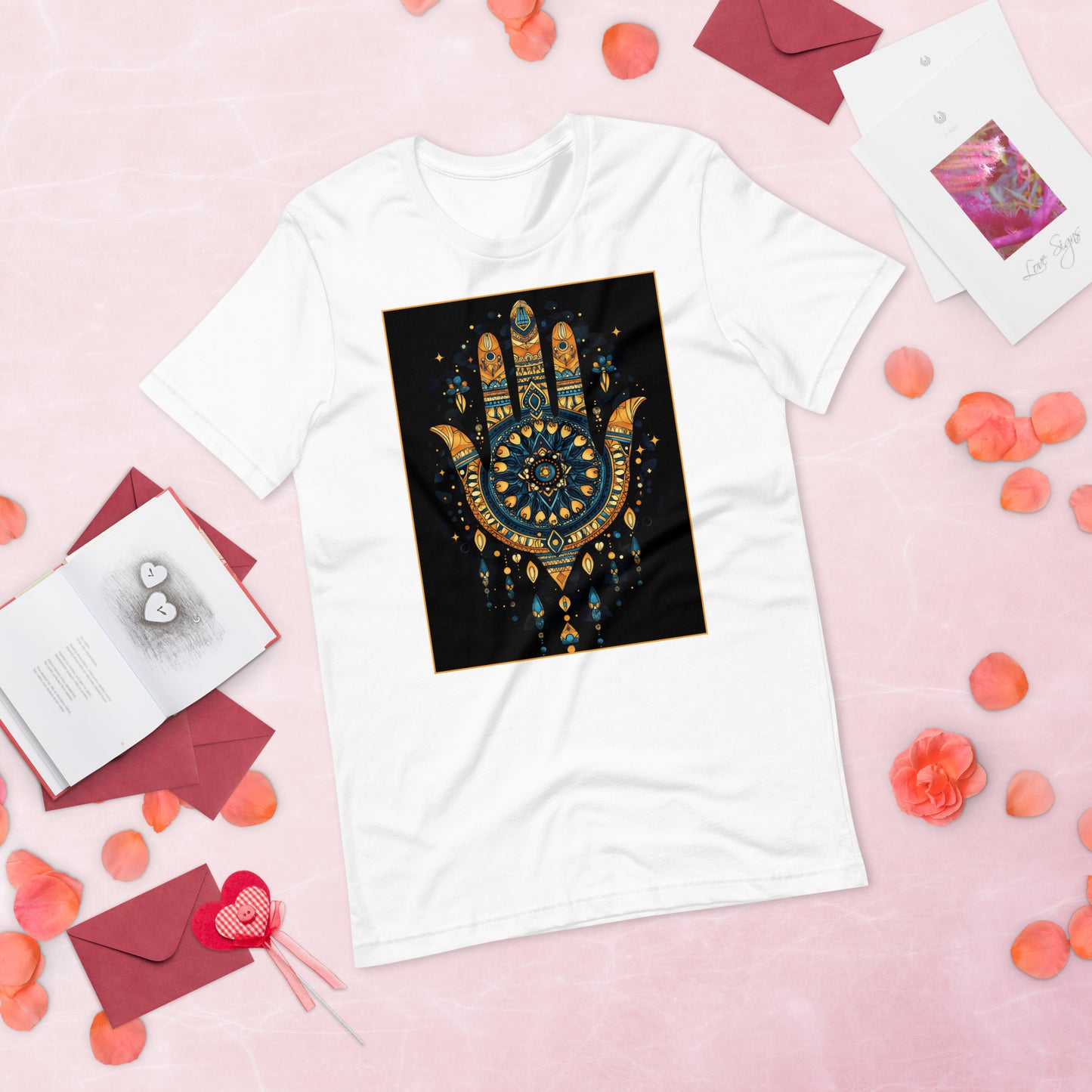 Hand of Fatima Women's T-Shirt - Amazigh Protection Symbol in Elegant Berber Design | Ketama Creations