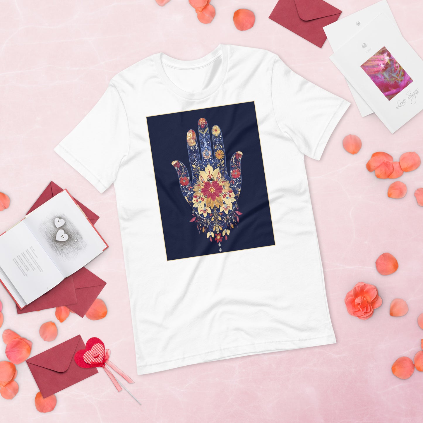 Hand of Fatima Women's T-Shirt - Amazigh Protection Symbol with Stylish Berber Patterns | Ketama Creations