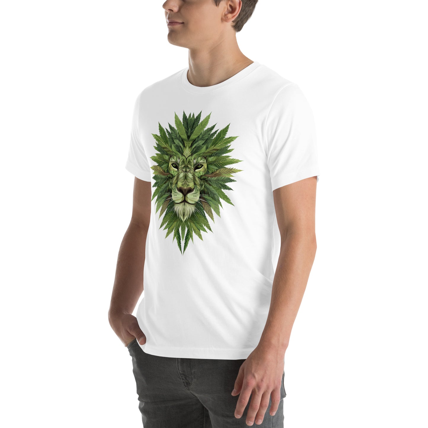 Lion Mandala Cannabis Leaf Men's T-shirt