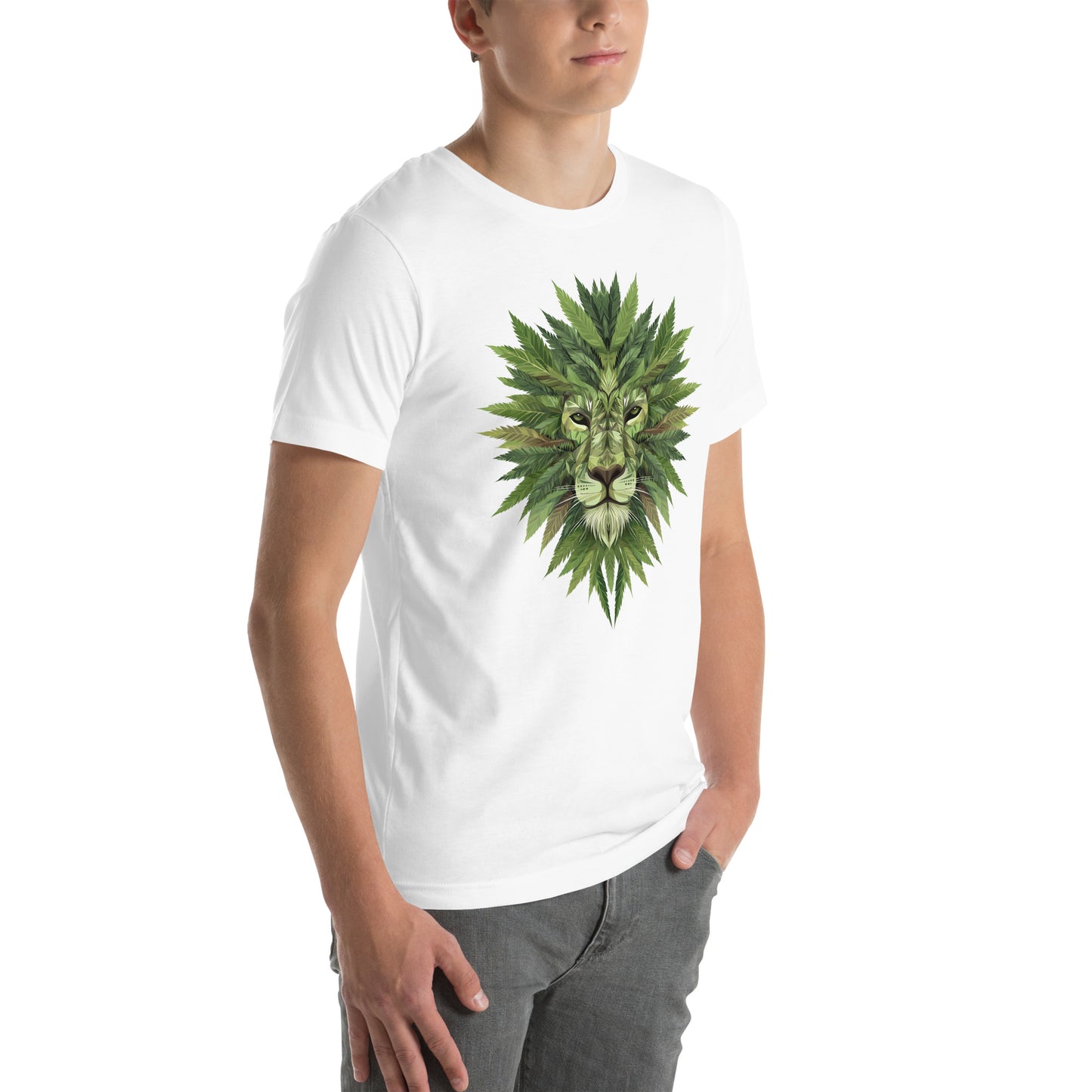 Lion Mandala Cannabis Leaf Men's T-shirt