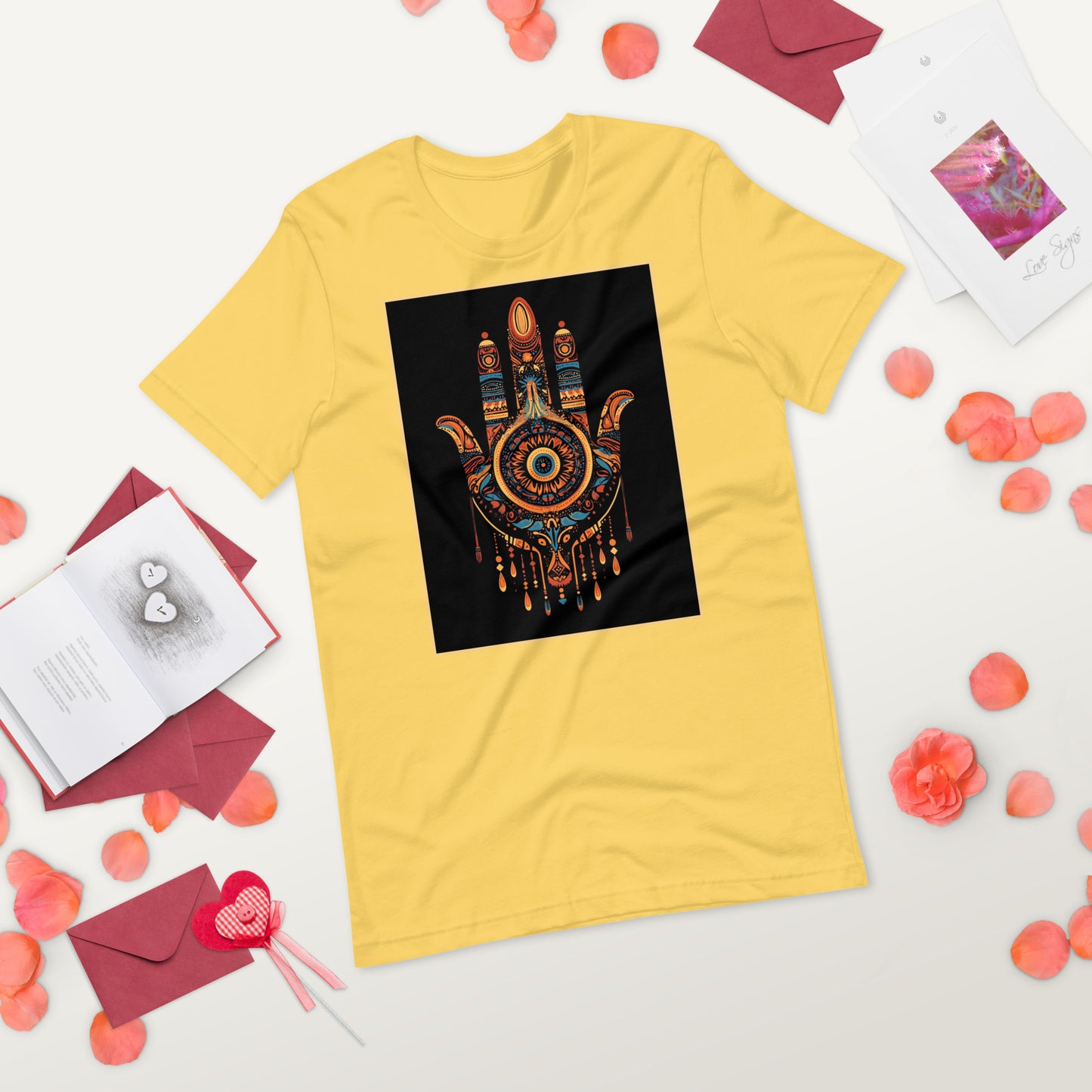 Hand of Fatima Women's T-Shirt - Elegant Amazigh Symbol of Protection | Ketama Creations