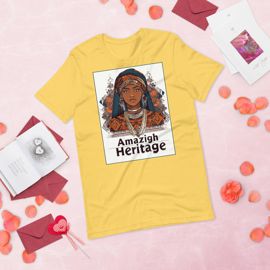 t-shirt amazigh femme jaune