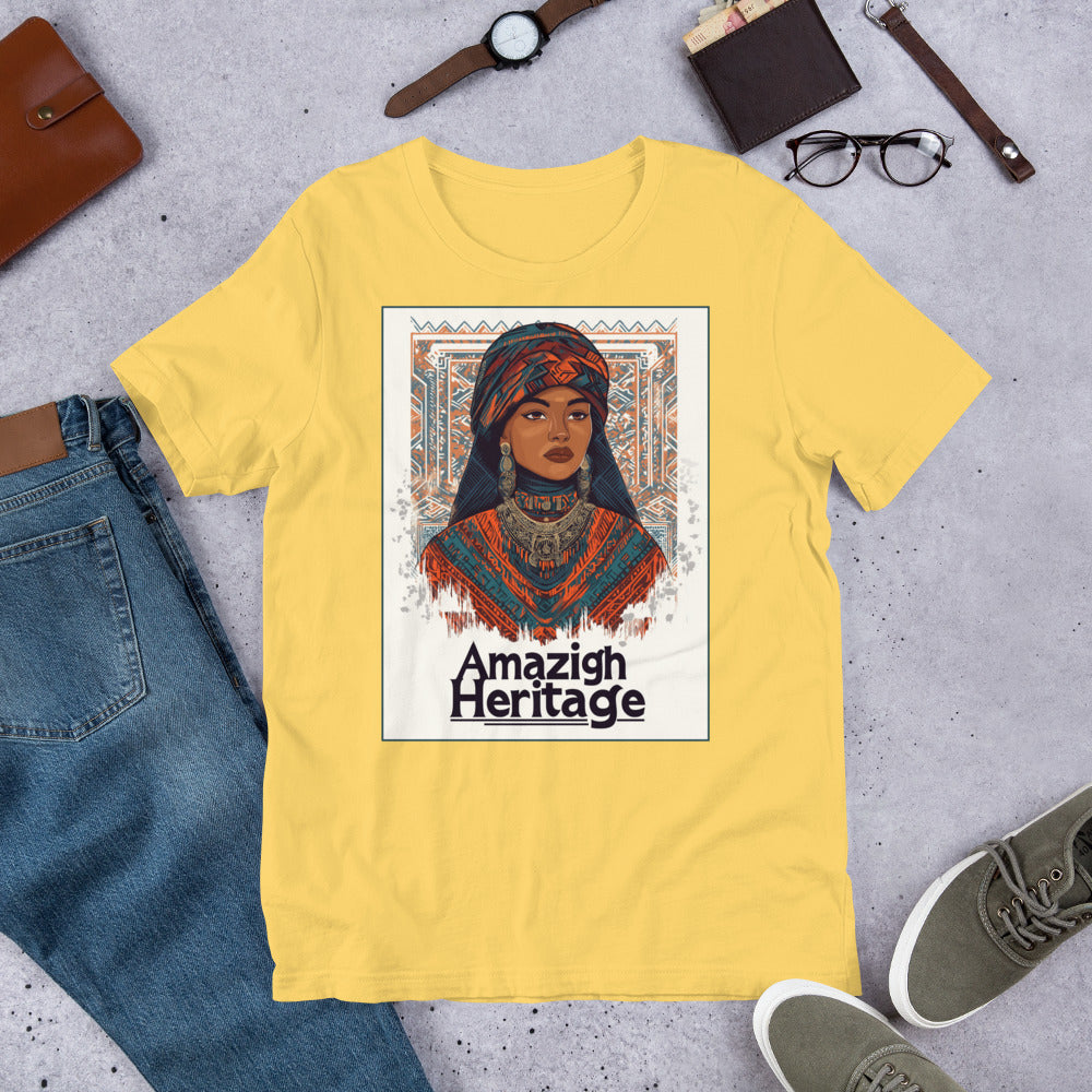 t-shirt amazigh femme jaune