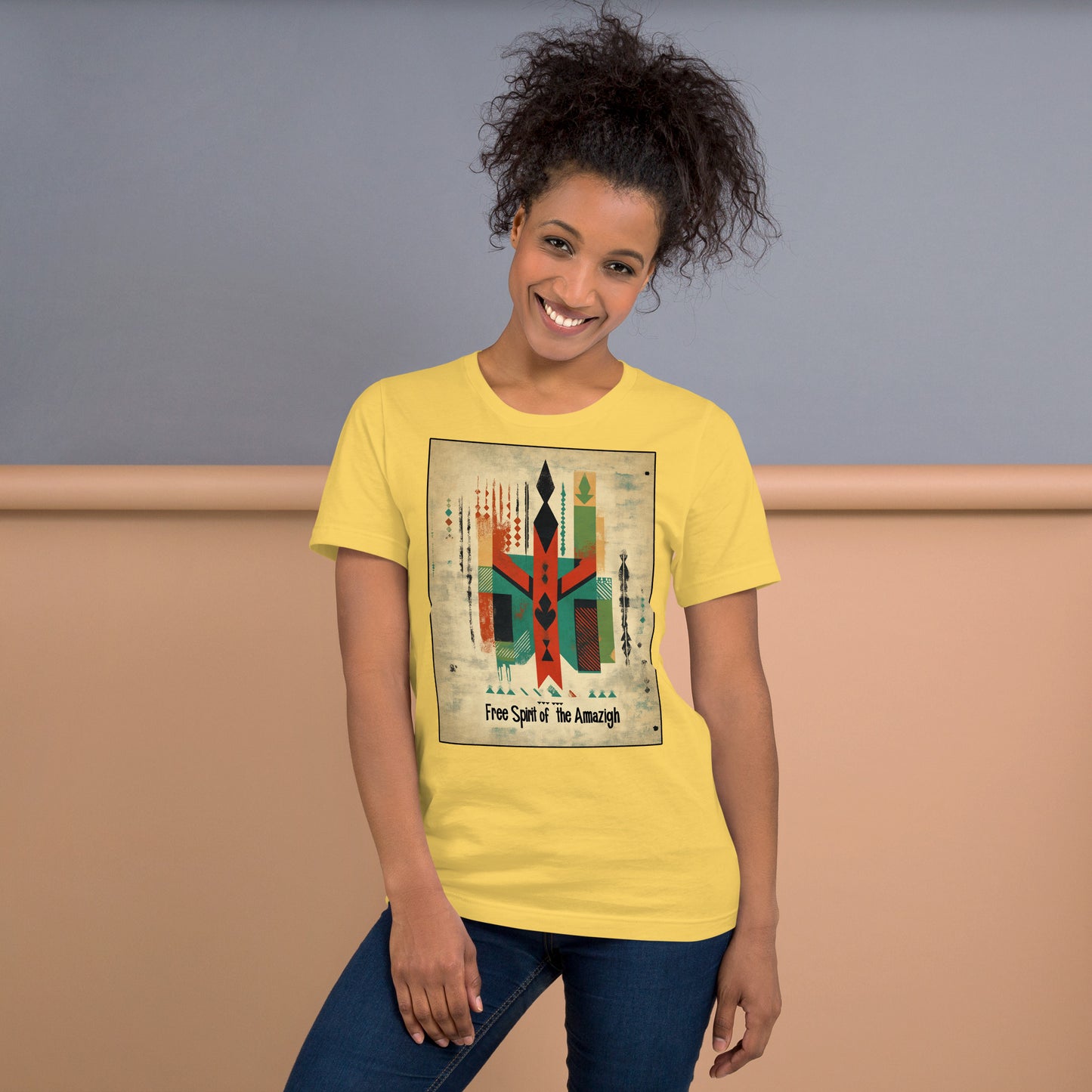 The Free Spirit of the Amazigh Women's T-Shirt - Celebrate Amazigh Heritage | Ketama Creations