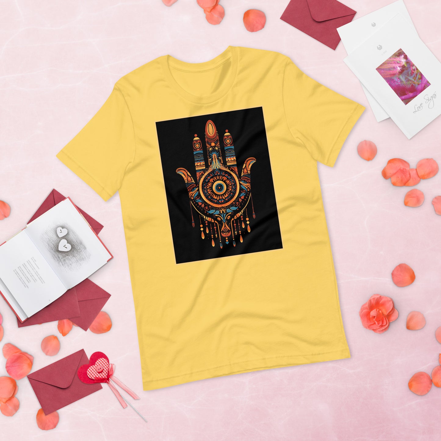 Hand of Fatima Women's T-Shirt - Elegant Amazigh Symbol of Protection | Ketama Creations