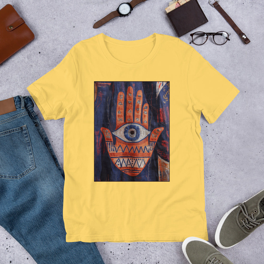 Hand of Fatima Men's T-Shirt - Amazigh Protection Symbol with Tribal Design | Ketama Creations