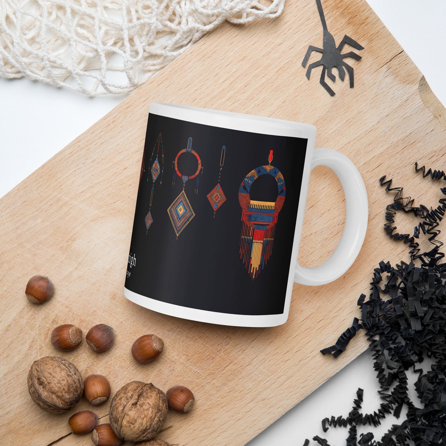 Heritage and Harmony: Berber Jewelry and Patterns Mug Design