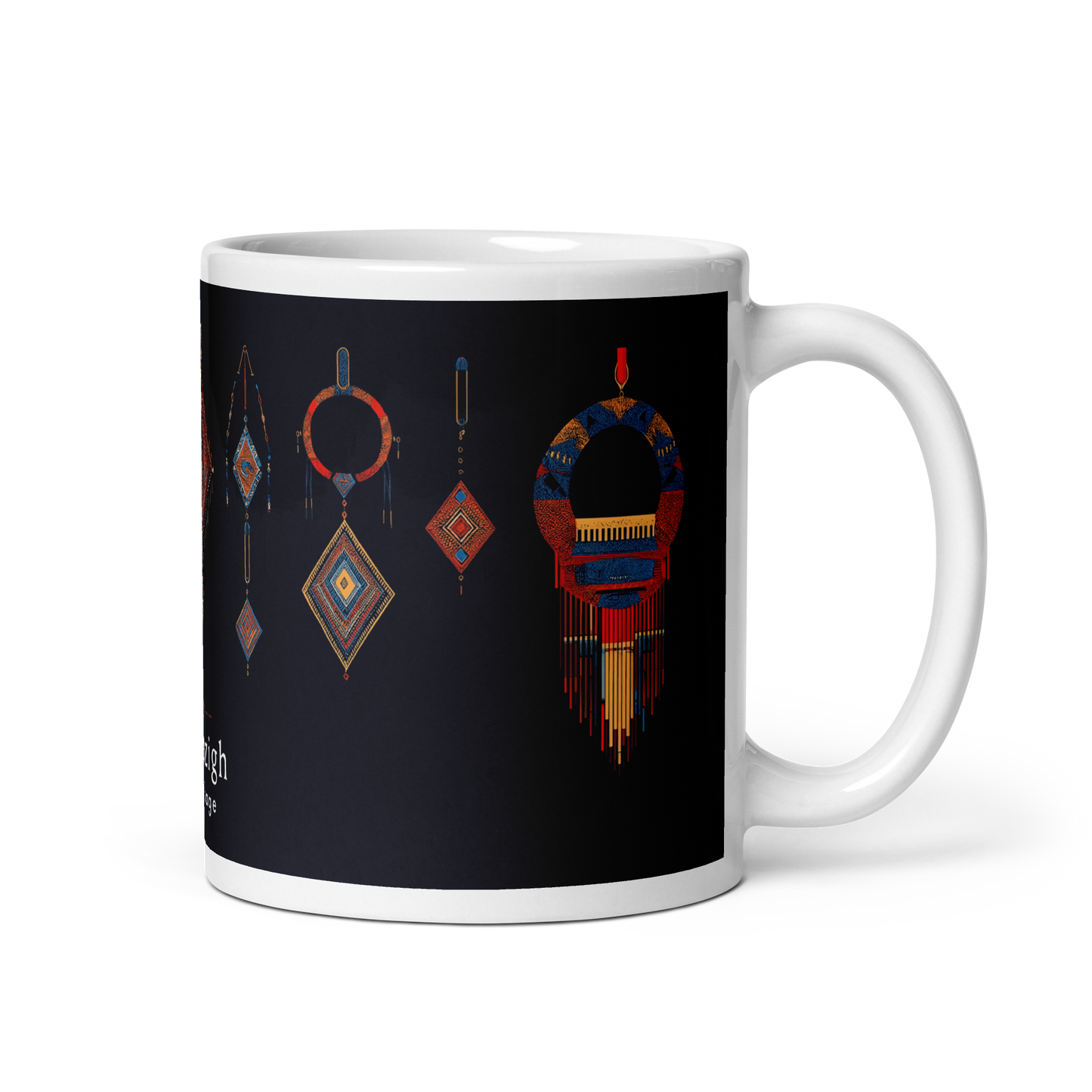 Heritage and Harmony: Berber Jewelry and Patterns Mug Design