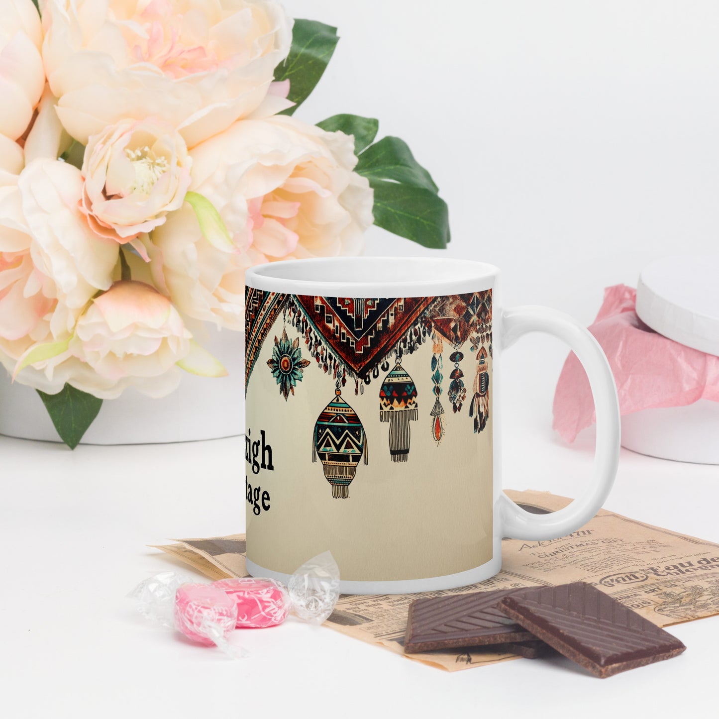 Berber Heritage Mug - Traditional Jewelry Design