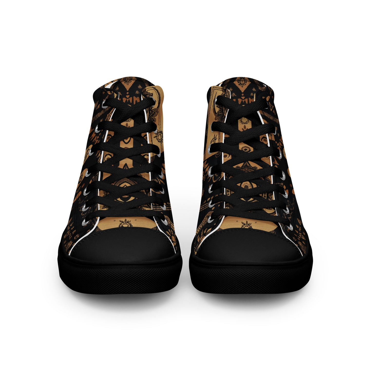 Women’s High Top Canvas Shoes – Berber Motifs and Amazigh Symbolism