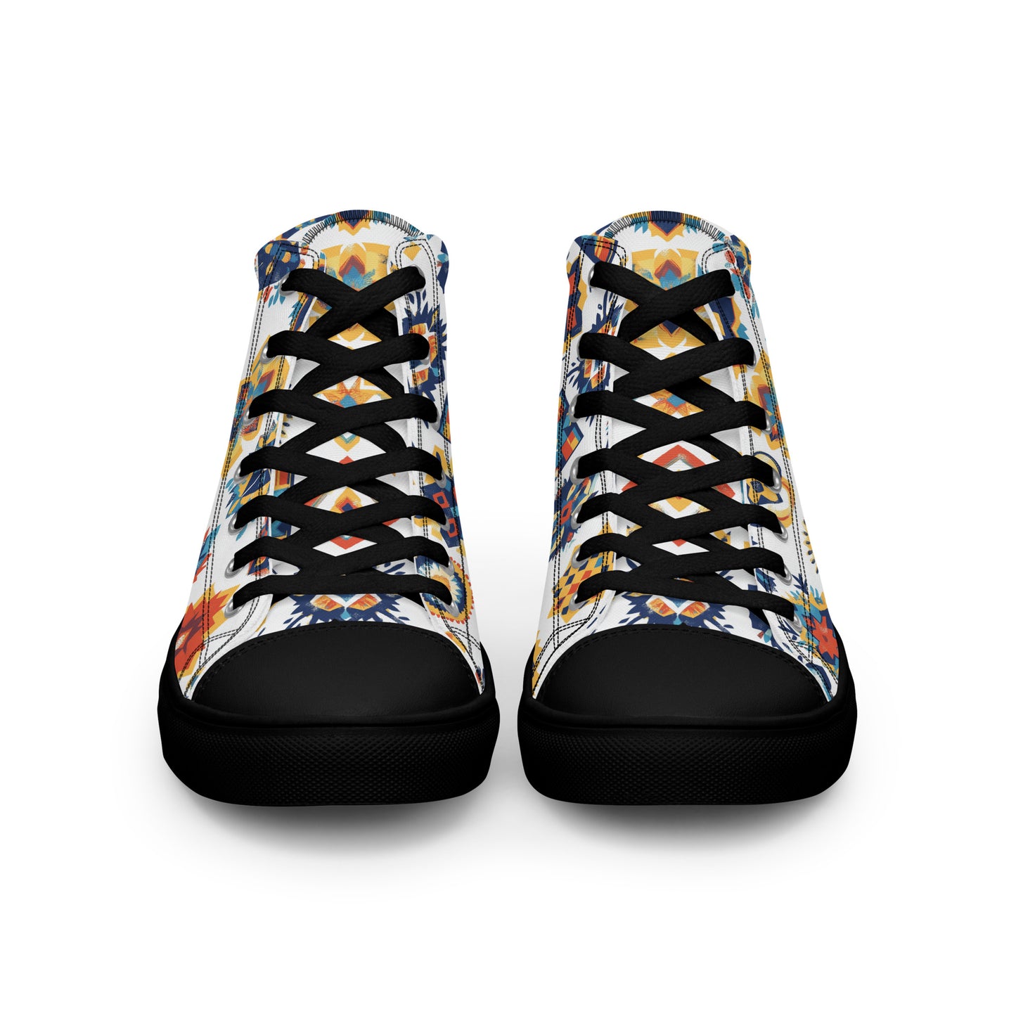 Women’s High Top Canvas Shoes – Amazigh Symbols and Berber Tribal Designs