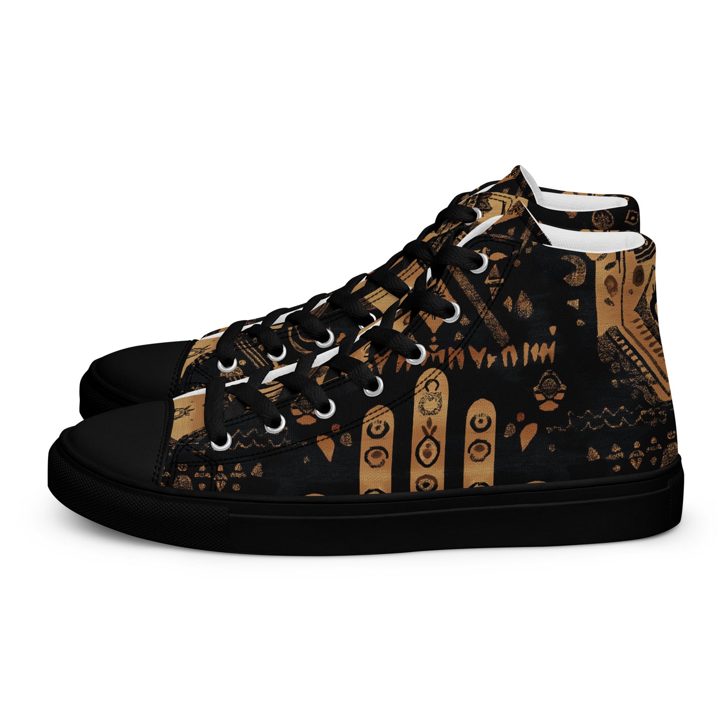 Women’s High Top Canvas Shoes – Berber Motifs and Amazigh Symbolism