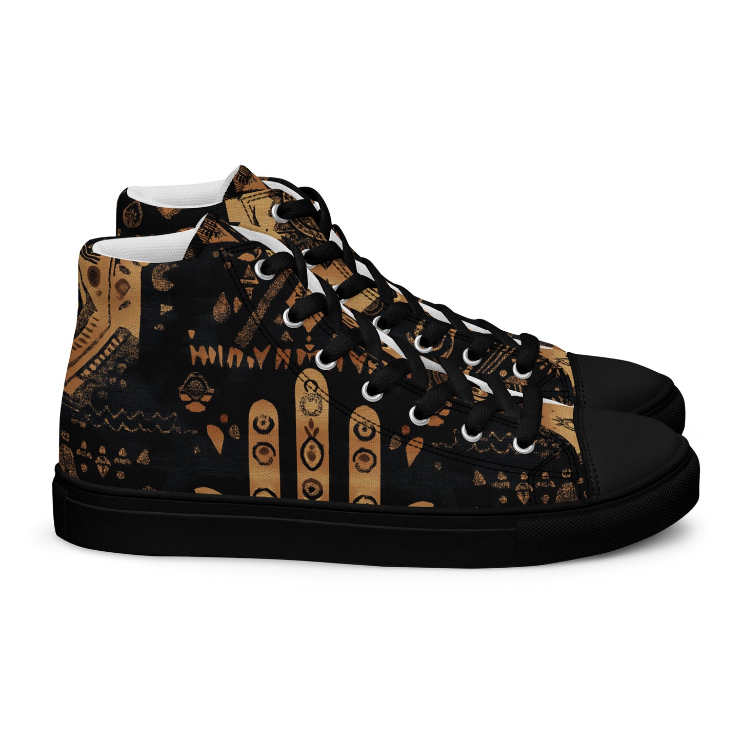 Women’s High Top Canvas Shoes – Berber Motifs and Amazigh Symbolism