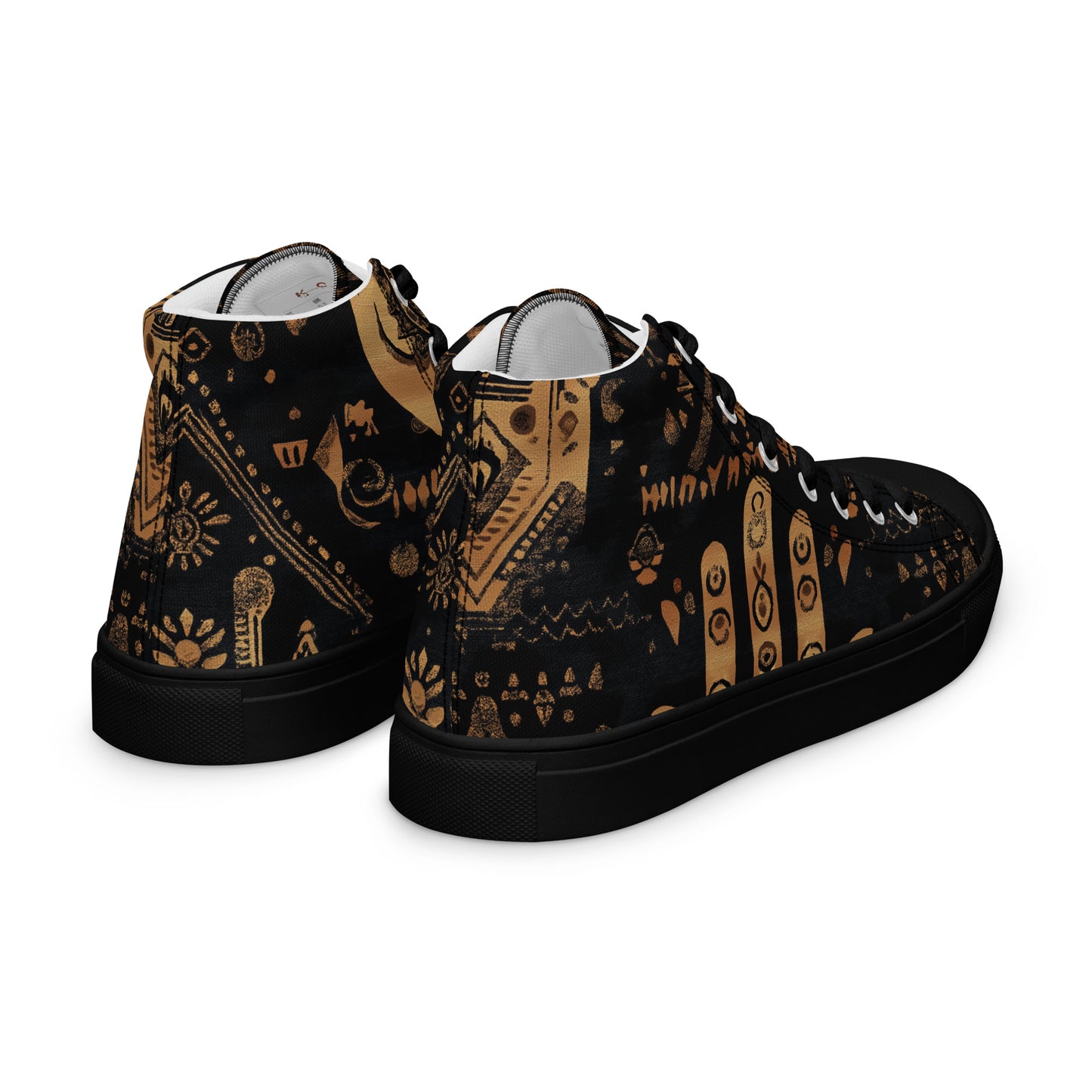 Women’s High Top Canvas Shoes – Berber Motifs and Amazigh Symbolism