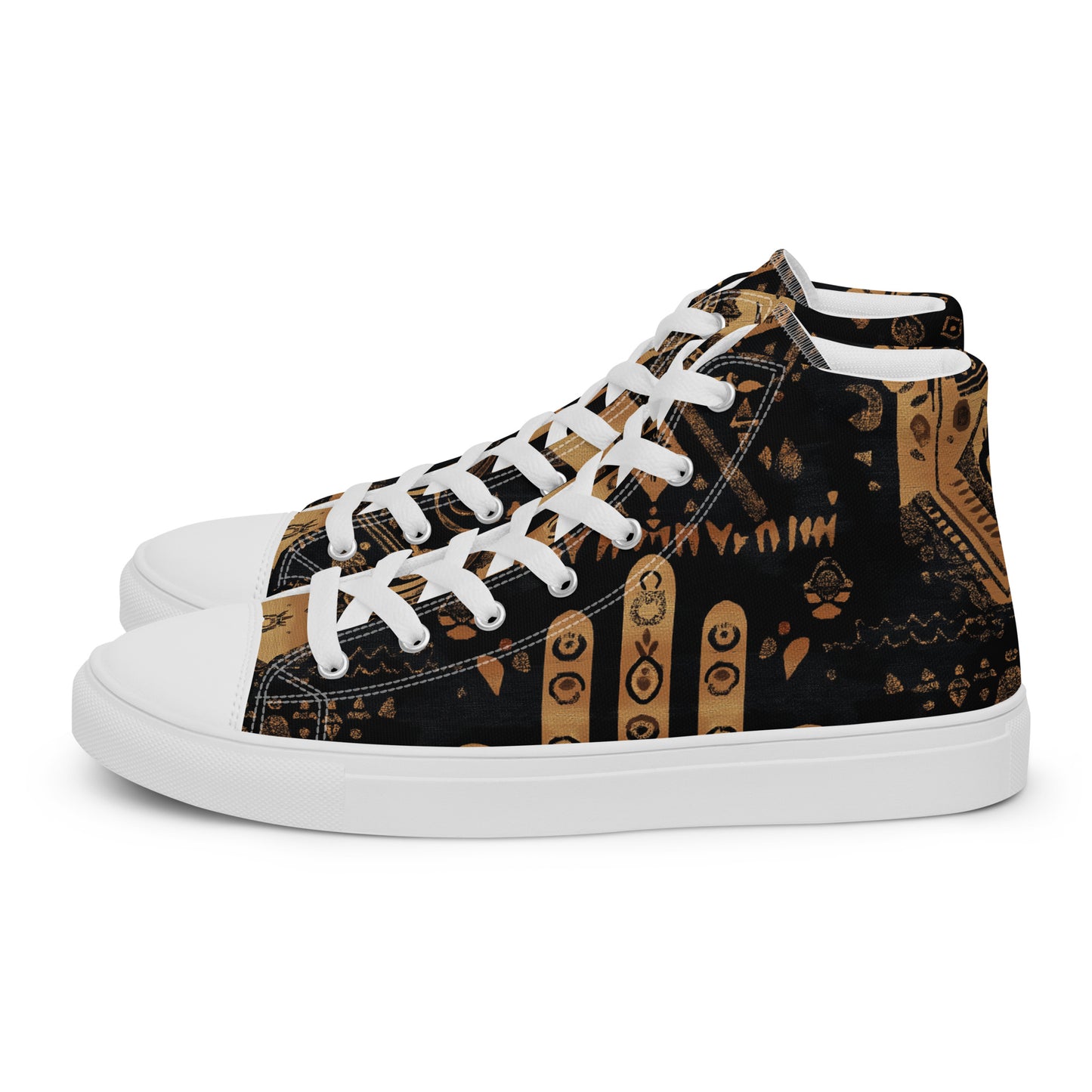 Women’s High Top Canvas Shoes – Berber Motifs and Amazigh Symbolism